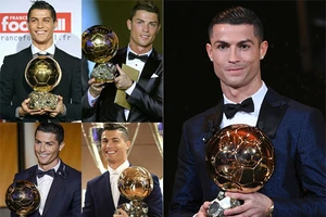 Ronaldo lần thứ 5 nhận Quả bóng vàng, san bằng kỷ lục của Messi