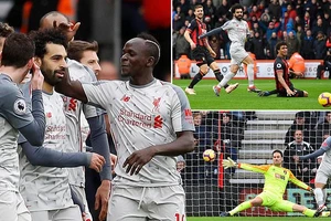 Bournemouth - Liverpool 0-4: Salah trở lại và lập cú hat-trick