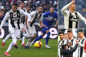 Juventus - Sampdoria 2-1: Ronaldo đưa Juve đào sâu kỷ lục 19 trận bất bại