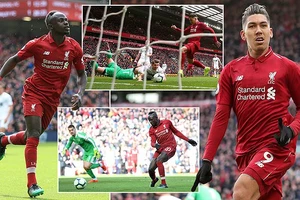 Liverpool - Burnley 4-2: Firmino, Mane thăng hoa, HLV Jurgen Klopp rút ngắn khoảng cách Man City