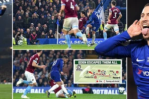 Chelsea - West Ham 2-0: Dấu ấn Eden Hazard và HLV Maurizio Sarri vào tốp 3