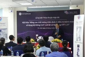 PGS-TS Trần Văn Ngọc phát biểu tại lễ ký kết hợp tác