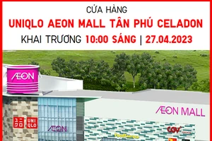 Cửa hàng Uniqlo Aeon Mall Tân Phú Celadon khai trương từ ngày 27-4-2023