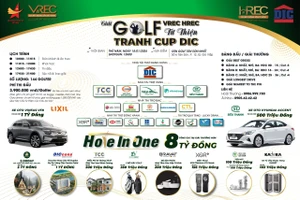 Giải Golf VREC HREC từ thiện tranh CUP DIC diễn ra ngày 18-1