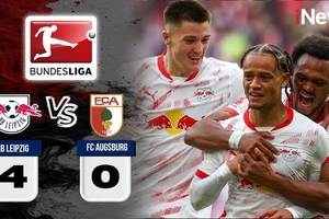 RB Leipzig vs Augsburg 4-0: Benjamin Sesko sớm chói sáng cú đúp sau 15 phút, Lois Openda, Xavi Simons ấn định chiến thắng 