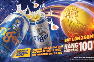 Tiger Beer tung ra chương trình khuyến mại “Bật lon 250ml, nâng bóng vàng 100 triệu” 