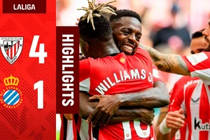 Athletic Bilbao vs Espanyol 4-1: Dani Vivian sớm mở bàn, Inaki Williams xuất thần cú đúp trong 2 phút, Berenguer Remiro góp công chiến thắng