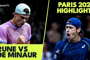 Holger Rune vs Alex De Minaur 6-4, 4-6, 7-5: Sau 2 giờ 26 phút, Rune hạ De Minaur gặp AlexanderZverev ở bán kết Paris Masters 2024