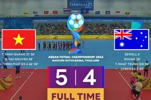 Futsal Việt Nam vs Futsal Australia 5-4: Minh Quang, Thịnh Phát xuất thần cú đúp, Đa Hải góp công hạ Australia giành vé chung kết futsal ASEAN