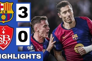 Barcelona vs Brest 3-0: Sao Lewandowski tỏa sáng cú đúp nhờ penalty, Olmo góp công chiến thắng, Balde, Martin kiến tạo xuất sắc, Barca giành gọn 3 điểm 