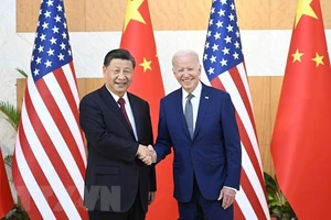 Chủ tịch Trung Quốc Tập Cận Bình và Tổng thống Mỹ Joe Biden trong cuộc gặp trước thềm Hội nghị Thượng đỉnh Nhóm các Nền Kinh tế Phát triển và Mới nổi Hàng đầu Thế giới (G20) ở Bali, Indonesia, ngày 14/11/2022. Ảnh: THX/TTXVN