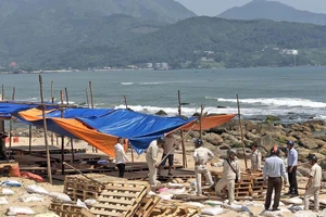 Hoàn thành tháo dỡ các lều quán dựng trái phép tại khu vực bãi biển rạn Nam Ô