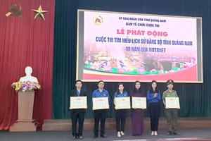 Quảng Nam phát động cuộc thi tìm hiểu Lịch sử Đảng bộ tỉnh Quảng Nam 90 năm qua Internet