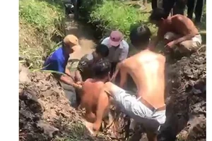Phát hiện người đàn ông chết trong ống thoát nước tại Tiền Giang 