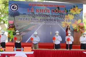Tiền Giang tổ chức khởi công dự án đường tỉnh 873