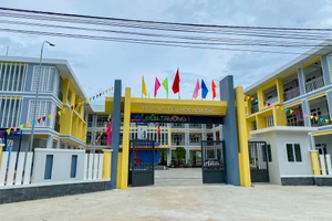 Trường Tiểu học Hòa Bắc tại thôn Phò Nam được xây mới khang trang