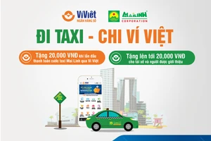 LienVietPostBank tặng thưởng khách hàng khi đi taxi Mai Linh