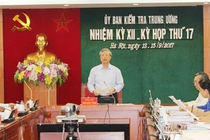 Đồng chí Trần Quốc Vượng chủ trì kỳ họp thứ 17 của Ủy ban Kiểm tra Trung ương kết luận sai phạm tại Ban Chỉ đạo Tây Nam Bộ