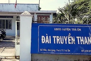 Đài truyền thanh huyện Trà Ôn nơi bà Mai công tác. Ảnh: TUẤN QUANG