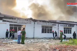 Đám cháy tại doanh nghiệp dệt may ở Thừa Thiên - Huế đã được dập tắt 