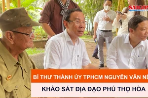 Bí thư Thành ủy TPHCM Nguyễn Văn Nên khảo sát địa đạo Phú Thọ Hòa