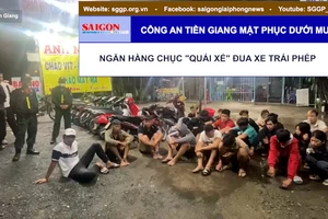 Công an Tiền Giang mật phục dưới mưa ngăn hàng chục “quái xế” đua xe trái phép