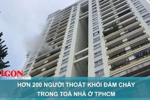 Hơn 200 người thoát khỏi đám cháy trong toà nhà ở TPHCM