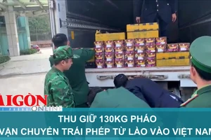 Thu giữ 130kg pháo vận chuyển trái phép từ Lào vào Việt Nam