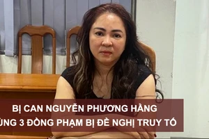 Bị can Nguyễn Phương Hằng cùng 3 đồng phạm bị đề nghị truy tố 