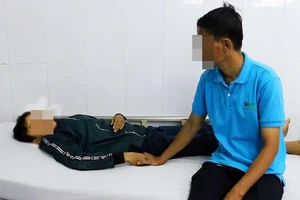 Học sinh Nguyễn H.T. bị đa chấn thương.