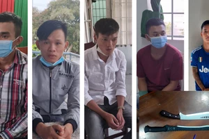 Bắt giữ 5 đối tượng vô cớ chém người ở Kiên Giang