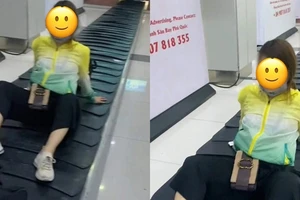 Xác minh clip 2 nữ hành khách quay tik tok trên sân đỗ và ngồi lên băng chuyền hành lý sân bay Phú Quốc