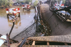 Cầu Long Kiển bị sập được khắc phục xong trước Tết Nguyên đán 2018