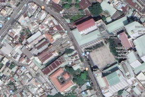 Đoạn đường Nguyễn Văn Bảo, quận Gò Vấp. Ảnh chụp từ vệ tinh