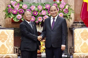 Chủ tịch nước Nguyễn Xuân Phúc tiếp Chủ tịch Quốc hội Vương quốc Campuchia