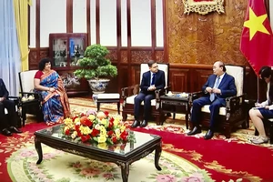 Chủ tịch nước Nguyễn Xuân Phúc tiếp Đại sứ Ấn Độ đến chào từ biệt 