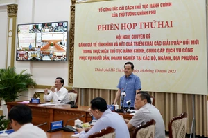 Phó Thủ tướng Trần Lưu Quang phát biểu tại phiên họp. Ảnh: HOÀNG HÙNG