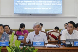Phó Chủ tịch UBND TPHCM Võ Văn Hoan phát biểu tại buổi giám sát