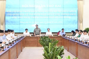 Thủ tướng Phạm Minh Chính chủ trì hội nghị lần thứ 2 Ban Chỉ đạo 850 tại TPHCM. Ảnh: VIỆT DŨNG