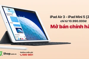 iPad Mini 5 và iPad Air 3 chính hãng sẽ chính thức lên kệ FPT Shop và F.Studio từ ngày 11-5 với giá từ 10,99 triệu đồng.