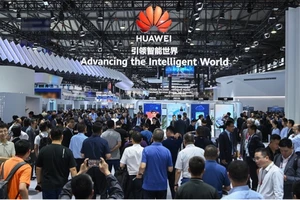Gian hàng MWC Shanghai 2024 của Huawei đặt tại sảnh N1, Trung tâm Triển lãm Quốc tế Mới Thượng Hải (SNIEC).