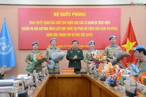 Việt Nam cử 7 sĩ quan tham gia Gìn giữ hòa bình Liên hợp quốc 