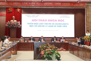 Hội thảo khoa học “Triển khai luật Thủ đô số 39/2024/QH15: Một số vấn đề lý luận và thực tiễn”.