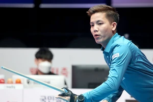 Phương Linh càng thi đấu lên tay khi qua chơi ở PBA Hàn Quốc. ẢNH: Kim Young Hun 