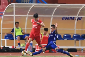 Viettel đến gần với V-League sang năm sau chiến thắng trước Bình Định. Ảnh: MINH HOÀNG