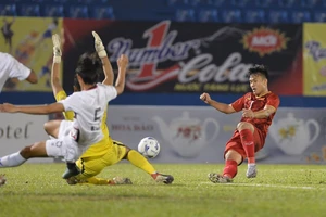 U20 Việt Nam thắng cách biệt 3-0 trước U20 Campuchia. Ảnh: NGUYỄN NHÂN