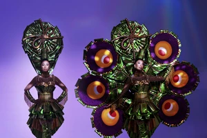 Trang phục dân tộc độc đáo của Kim Duyên tại Miss Universe 2021