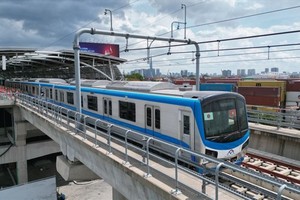 The metro line 1 (Ben Thanh – Suoi Tien metro route) has basically completed and began a full-line test run in August. (Photo: SGGP)