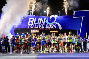More than 6,000 people join the “Run to Live 2024” charity race which takes place in the early morning of March 10. (Photo: SGGP)