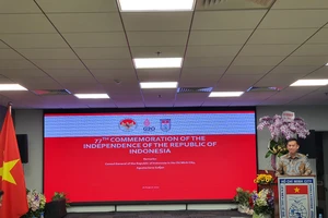 Tổng Lãnh sự Indonesia tại TPHCM Agustaviano Sofjan phát biểu tại buổi lễ